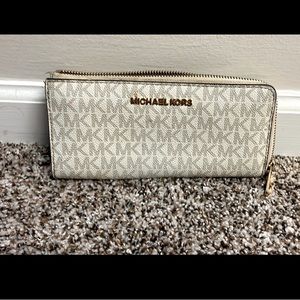 MK white monogram wallet